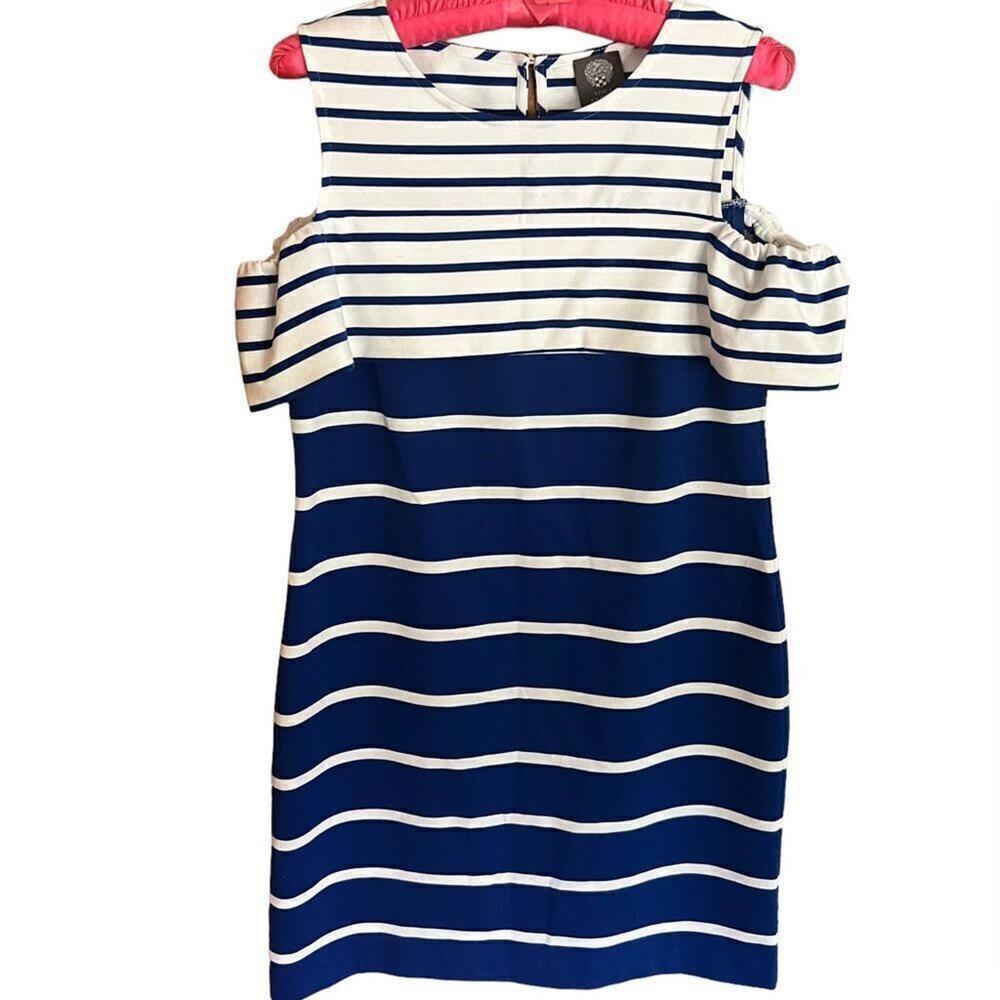 Vince‎ Camuto blue and white striped tank dress women's size 10